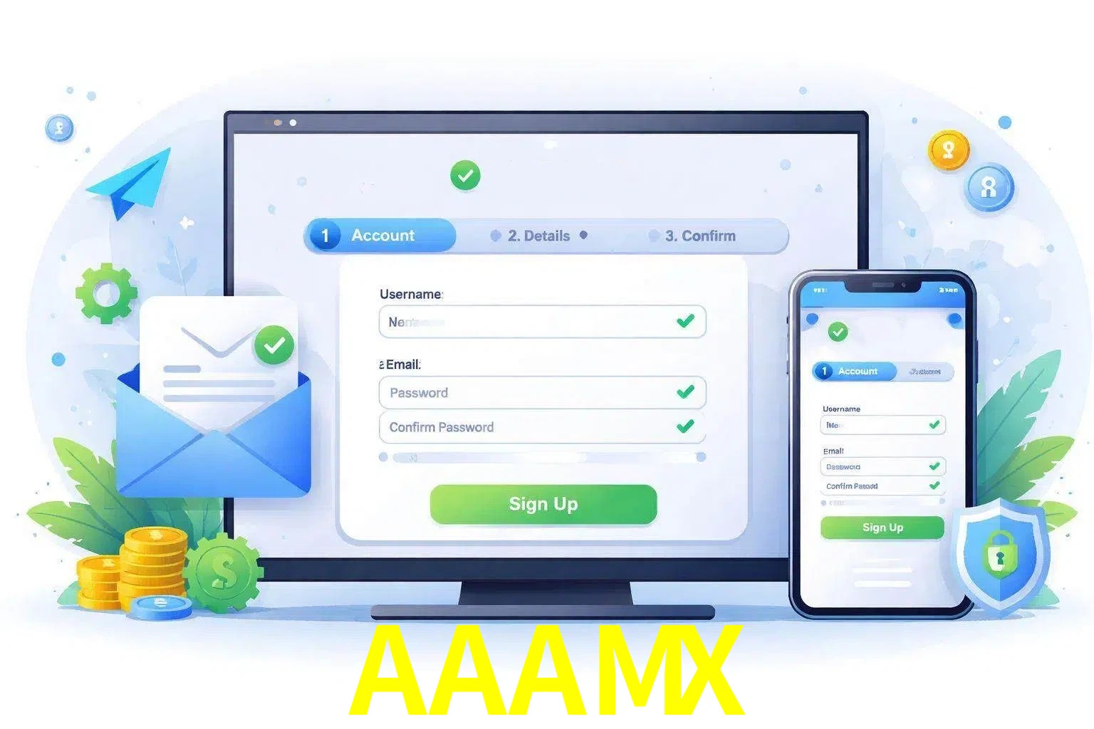Registro de nuevo usuario y configuración de cuenta AAAMX